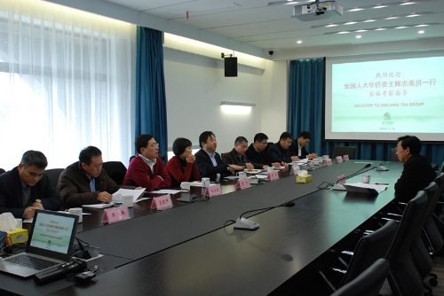 全国人大华侨委王辉忠委员一行莅临安博网页中国有限公司集团特种茶中心考察
