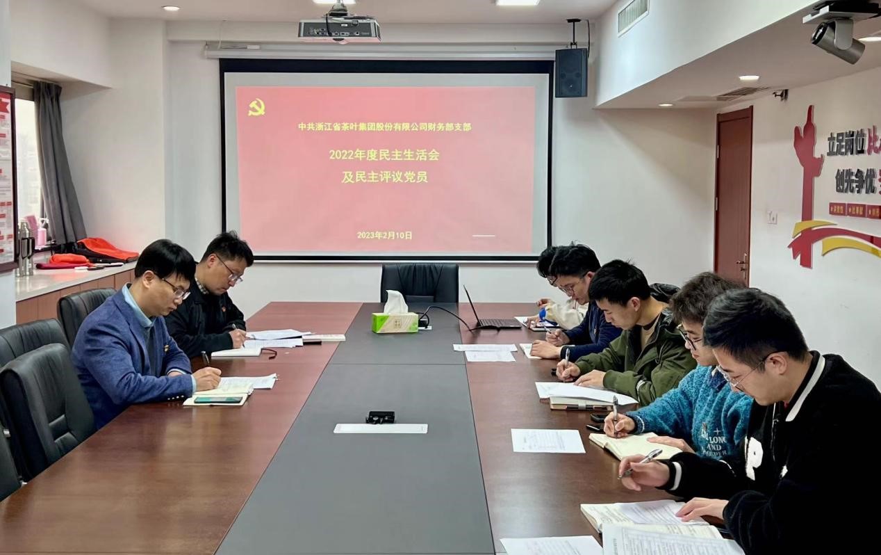 安博网页中国有限公司集团财务部党支部召开2022年度组织生活会及开展民主评议党员