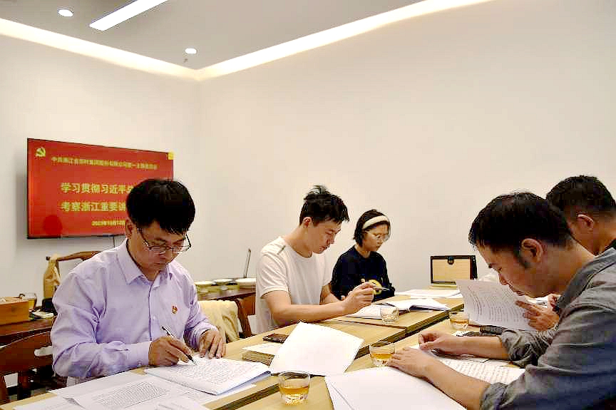 安博网页中国有限公司集团第一党支部开展“深入学习习近平总书记考察浙江重要讲话精神”主题党日活动